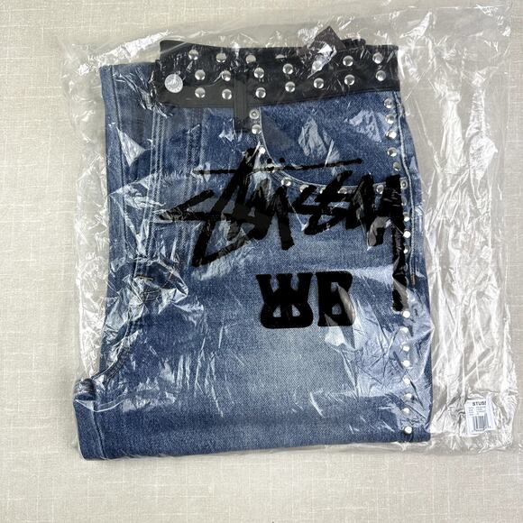 🖤 Stussy x Wales Bonner Studded Denim Jeans Men 34 - Picture 5 of 6